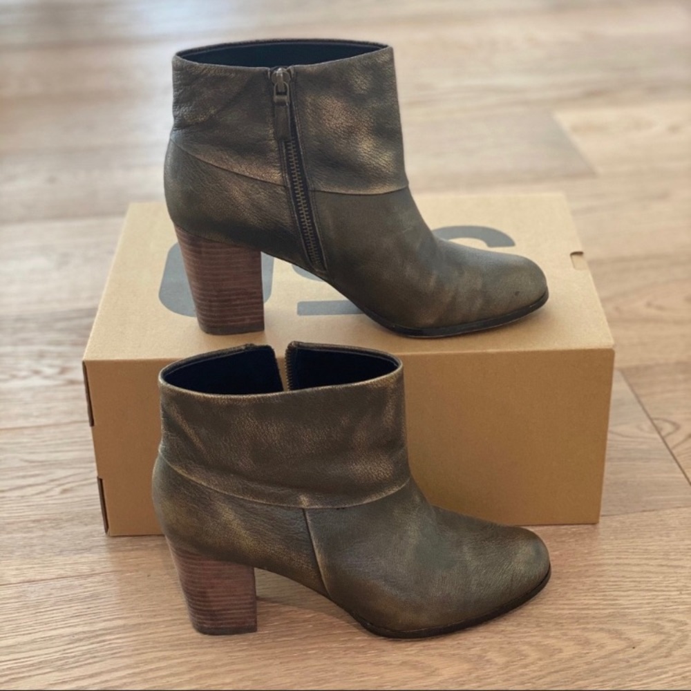 Cole Haan Metallic Heeled Ankle Boots